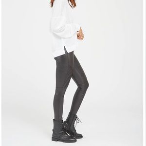 Spanx: Faux Leather Moto Leggings